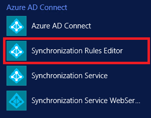 Synchronization Rule Editor Menu