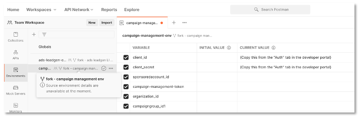 Environment Variables