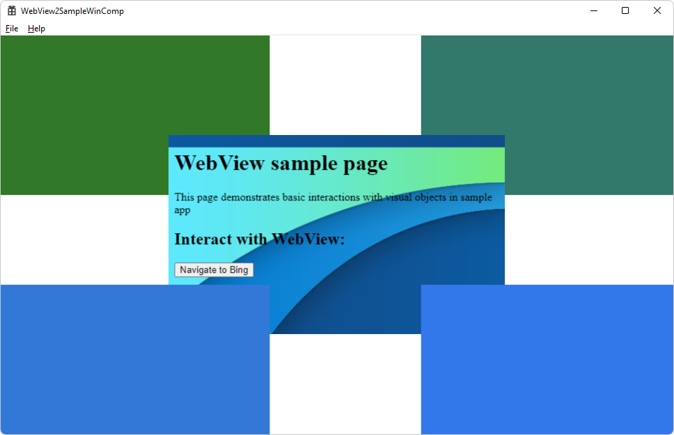 WebView2SampleWinComp 应用窗口