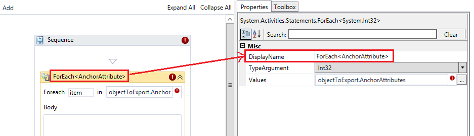 显示设置 DisplayName 的屏幕截图。