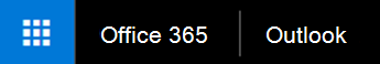 经典 Outlook 工具栏，黑白显示“Office 365”和“Outlook”。