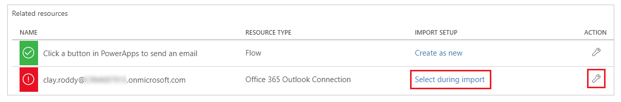 选择 Connection during import（导入期间的连接）。