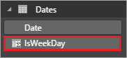 添加“IsWeekDay”列。
