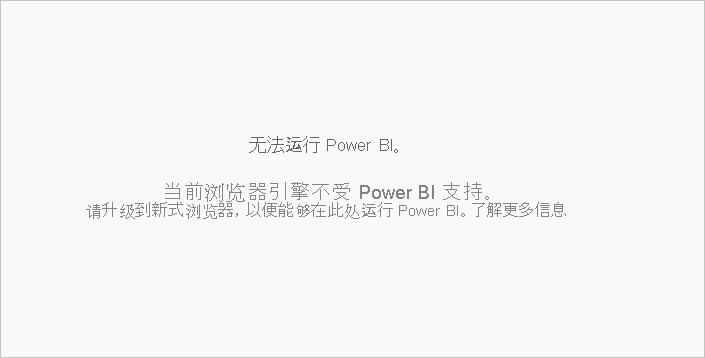 Screenshot of Cannot run Power B I add in error message.