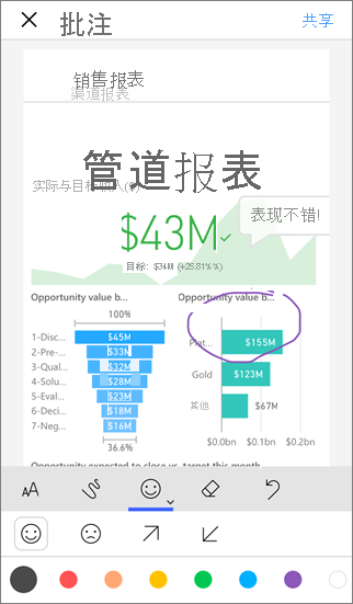 Report with annotations