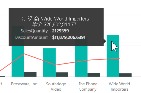 显示自定义工具提示的屏幕截图。