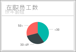 Screenshot shows the Active Employee Count by Age Group tile.