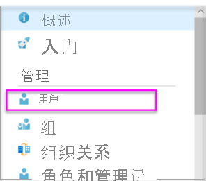 Microsoft Entra 用户和组选项卡的屏幕截图。
