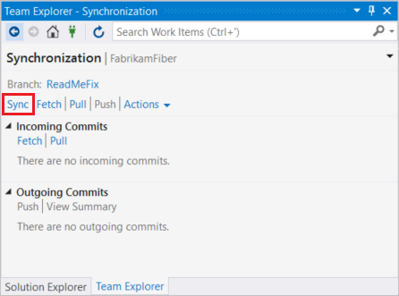 In Synchronization, select Sync.