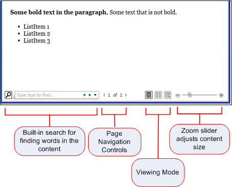 Screenshot: Rendered FlowDocument example