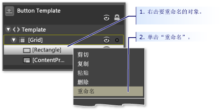 如何重命名模板的组件