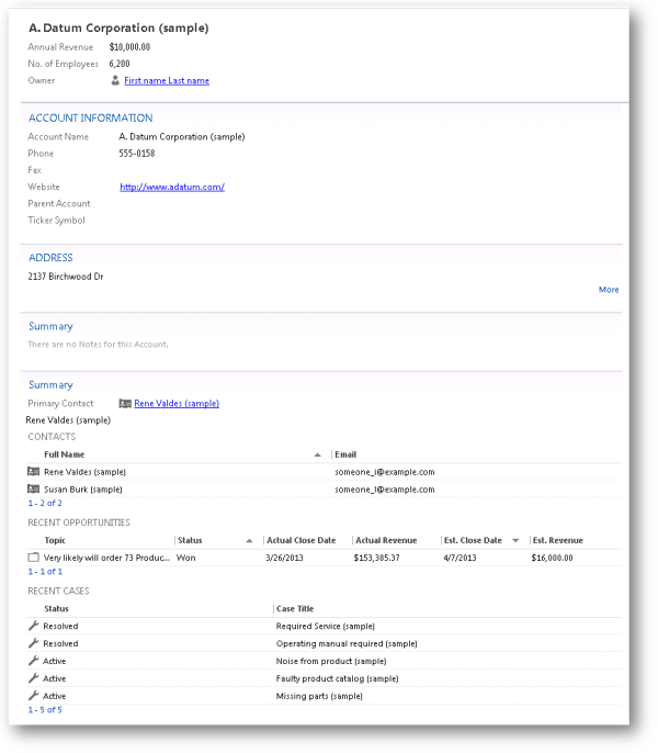 in CRM 2013 for Outlook 中的 Outlook 阅读窗格