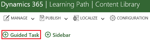 链接以在学习路径内容库中创建新向导型任务