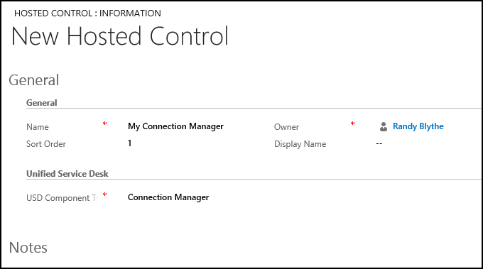 Connection Manager hosted control