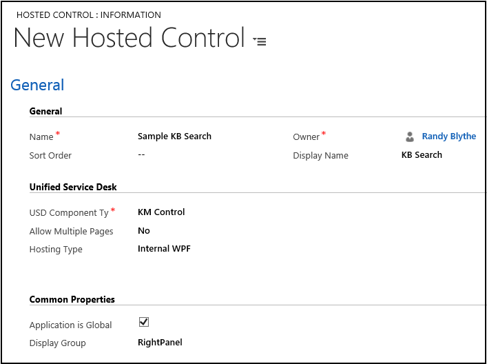 KM Control hosted control