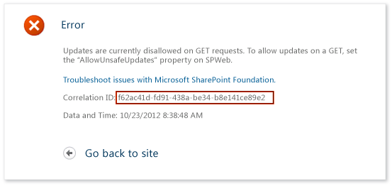 IntelliTrace - SharePoint 错误 - 关联 ID