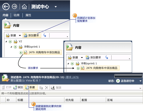 将要求和测试用例添加到测试计划中