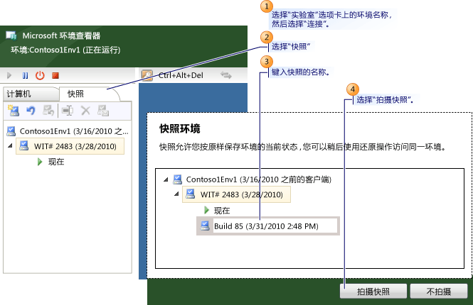 拍摄快照的步骤