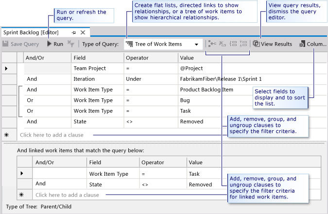 Query parts