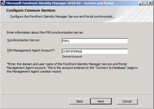 Configure Synch Server