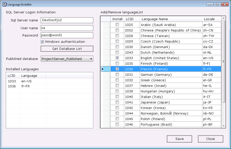 Install multiple languages for testing