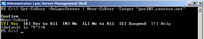 PowerShell cmdlet 和结果在 Management Shell