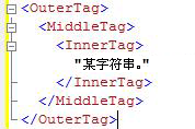 显示大纲的 XML 代码