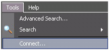 “工具”菜单上的“连接”选项