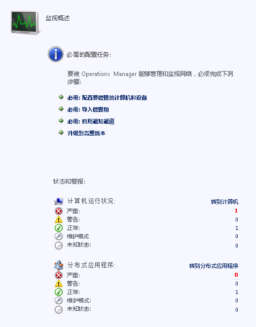 监视概述汇总了警报状态