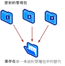 保存到单一管理包的替代