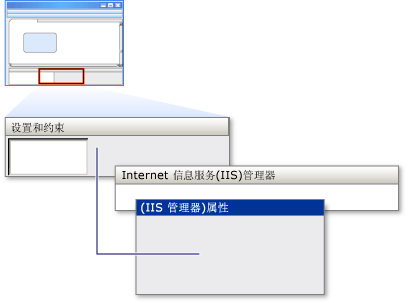 “设置”窗格和“IIS 属性”对话框