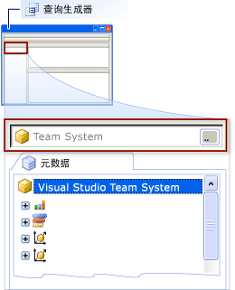 查询生成器 – 单击 Team System 小方块