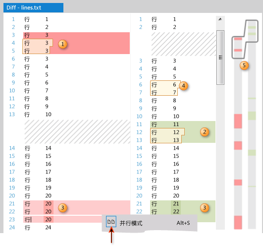 比较文件的两个版本