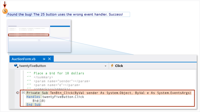 仅 IntelliTrace 事件 - 找到 Bug