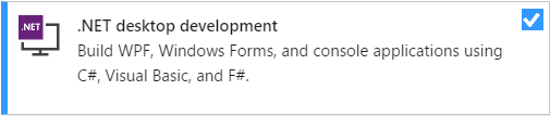 .NET Core workload in the Visual Studio Installer