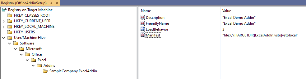 Screenshot of the Registry Editor