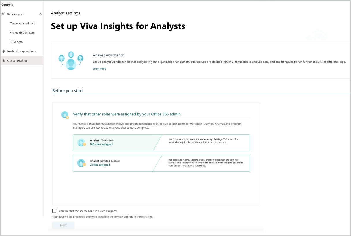 The Home page guides you through setup.