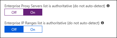 Microsoft Intune, Choose if you want Windows to search for more proxy servers or IP ranges in your enterprise.