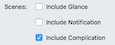 The Include Complication checkbox