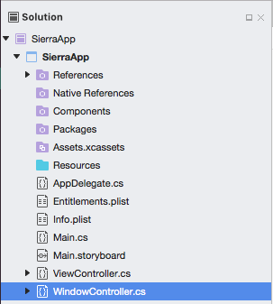 Visual Studio for Mac 中的新类名