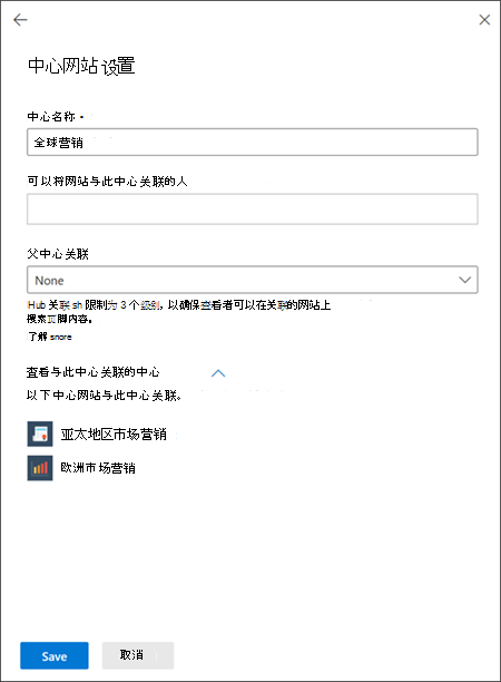 SharePoint 管理中心中中心管理面板的图像