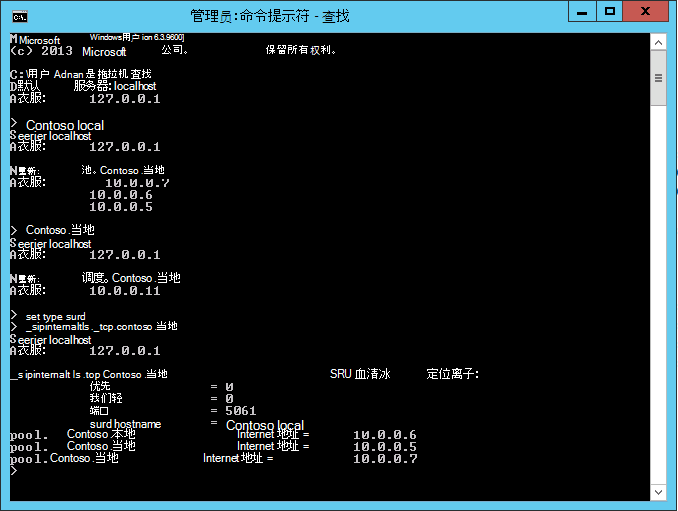 验证 dns 设置。