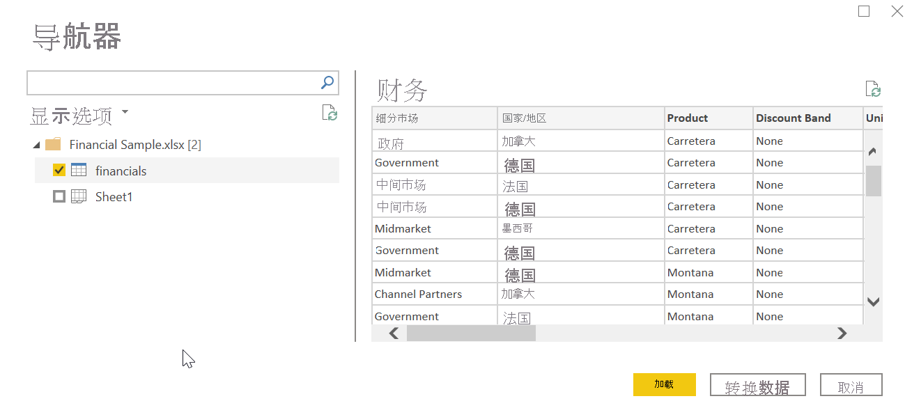 “导航器”窗口的屏幕截图。