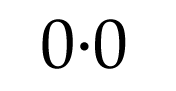 Screenshot that shows 2 zeros with a dot centered in between them.