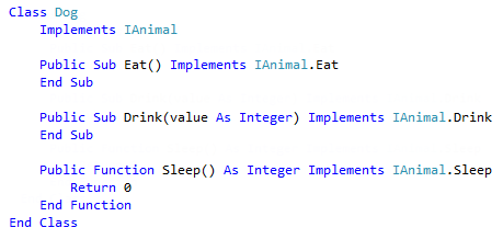 Resulting Class - Visual Basic