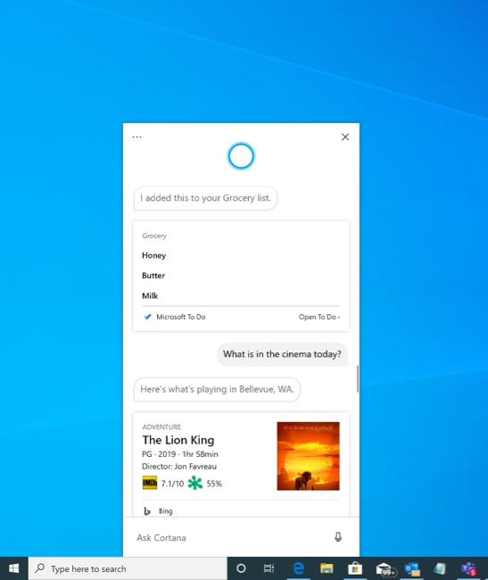 引入适用于 Windows 10 的新 Cortana 体验。