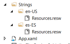 英语和西班牙语资源字符串文件夹