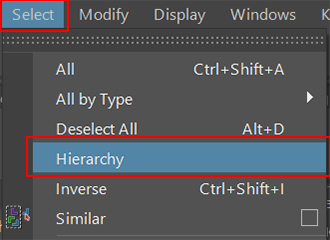 Example: Hierarchy in Menu