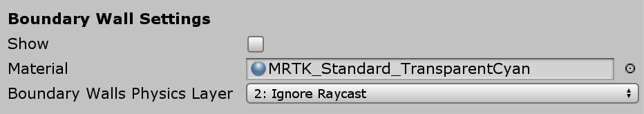 Boundary Visualization Boundary Wall Settings
