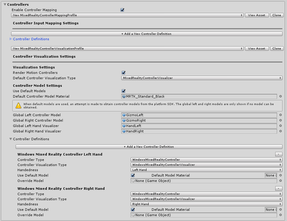 Visualization profile